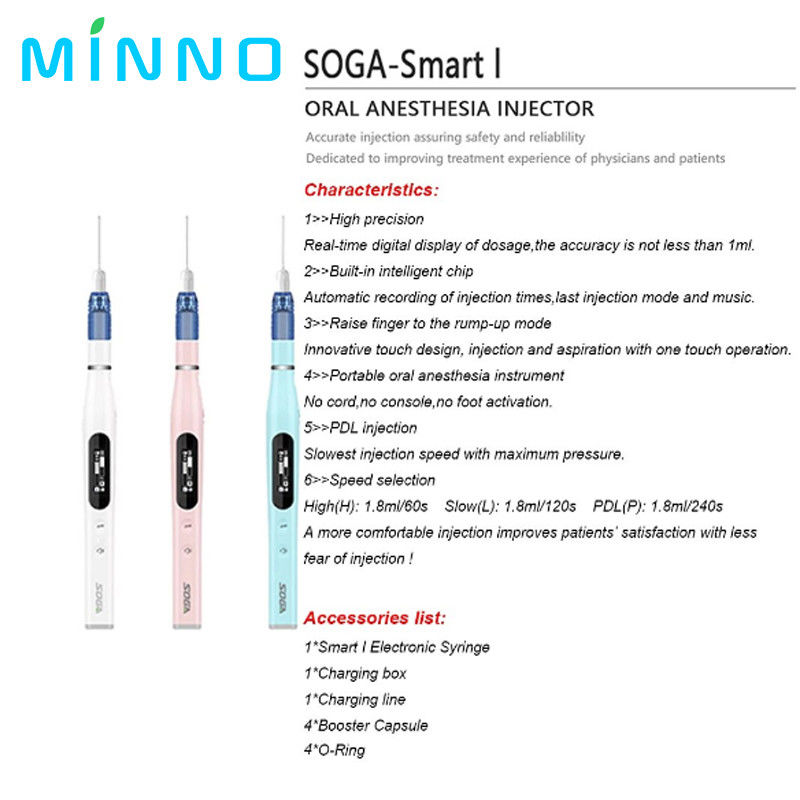 치과 구강 마취 linjector 휴대용 통증 없는 무선 로컬 마취 조작 가능한 LCD 디스플레이로 충전 & 수크티