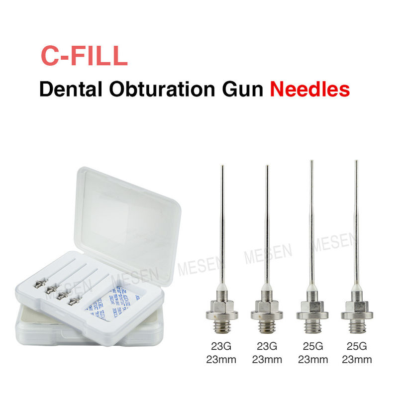 C-FILL 치아 부착 총 바늘 부착 총 바늘 팁 4 pcs 고품질 치아 무선 구타 페르차 부착 총과 펜 사용 바늘